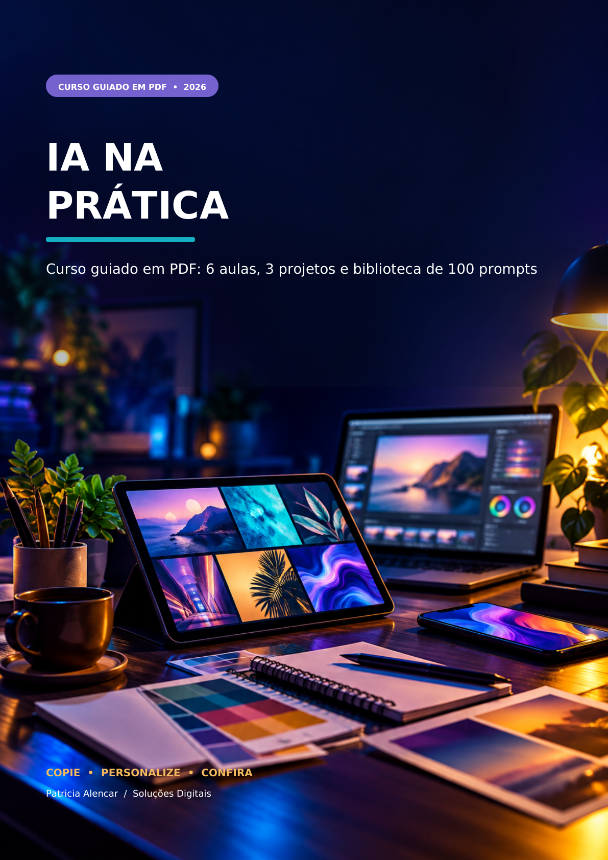 Capa do curso guiado em PDF IA na Prática